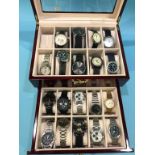 A collection of gentlemen's wrist watches, to include Seiko, Rotary etc.