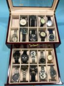 A collection of gentlemen's wrist watches, to include Seiko, Rotary etc.