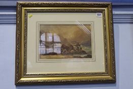 George Balmer, (1806 - 1846), watercolour, signed, 'Shipwreck off Chane Bay Isle Of Wight'