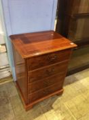 Yew wood chest of drawers, 55cm wide