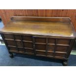 An oak sideboard