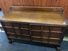 An oak sideboard