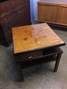 A 1930's Art Deco square top two tier side table