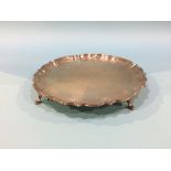 A silver tray 'NEB', Chester, 1920, 11 oz