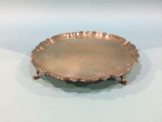 A silver tray 'NEB', Chester, 1920, 11 oz