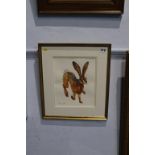 Annie Swift, 'Running Hare', signed, 26 x 21cm