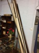 A quantity of picture framing frames