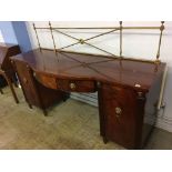 A 19th century mahogany bow front sideboard, 198cm wide, 69cm deep, 94cm high