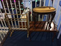 Towel rail, oval stool and coffee table