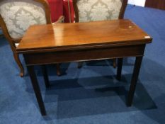 A 19th century fold over tea table