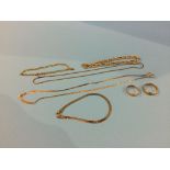 A quantity of jewellery, 9ct etc.