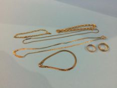 A quantity of jewellery, 9ct etc.