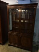 A reproduction mahogany china cabinet, 113cm wide