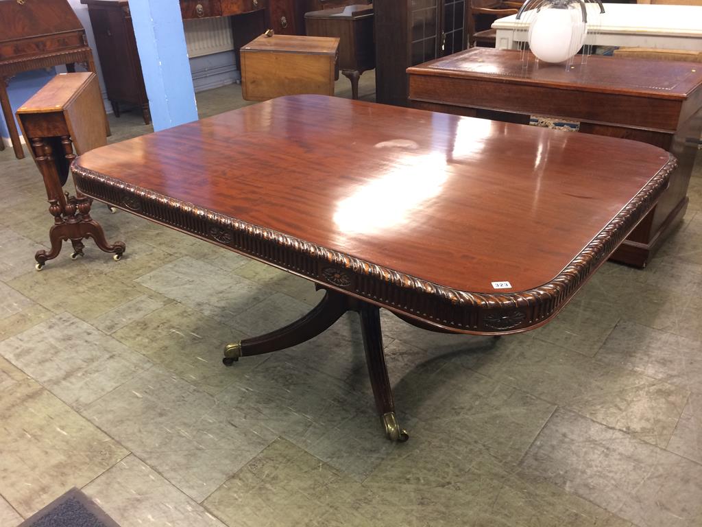 A large rectangular top dining table, 155cm length, 114cm width