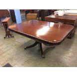A large rectangular top dining table, 155cm length, 114cm width