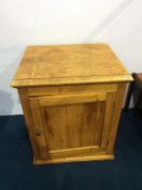 Pine single door cabinet