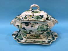 A Masons 'Chartreuse' tureen and stand