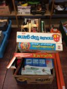 Two boxes of assorted Vintage toys and games