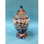 A Masons ironstone pot pourri vase and cover, impressed marks, 29cm height