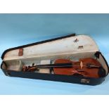 A violin and case