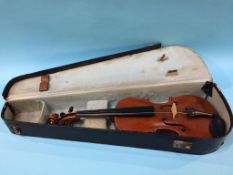 A violin and case