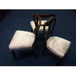 Pair of Victorian rosewood chairs and one other