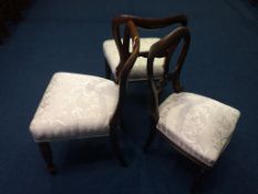 Pair of Victorian rosewood chairs and one other