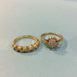 Two 18ct gold, diamond mounted rings, 5g