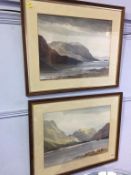 Pair, E. Greig Hall, watercolour, signed, 'Ullswater' and 'Loch Loridao', 37cm x 49cm