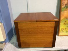 A teak sewing box