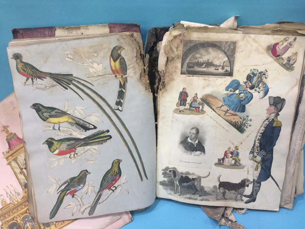 A Victorian scrap book and contents - Image 3 of 4