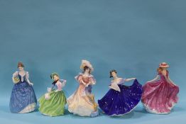 Five Royal Doulton figurines