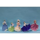 Five Royal Doulton figurines