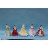 Five Royal Doulton figurines