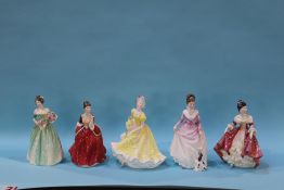 Five Royal Doulton figurines