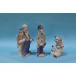 Three boxed Lladro clown figures