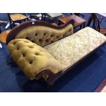 An Edwardian chaise longue