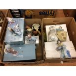 A collection of Lladro and Nao figures etc.