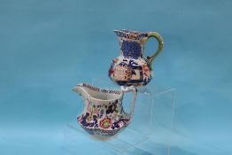 Two Ironstone china cream jugs