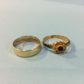 Two 18ct gold rings, 6.6g