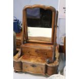 A Victorian mahogany dressing table mirror