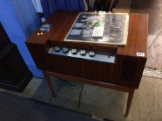 A teak record player