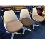 A set of three Maurice Burke for Arkana swivel chairs, number 115