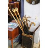 A quantity of walking sticks