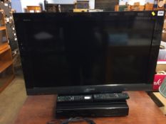 A Sony TV and DVD player