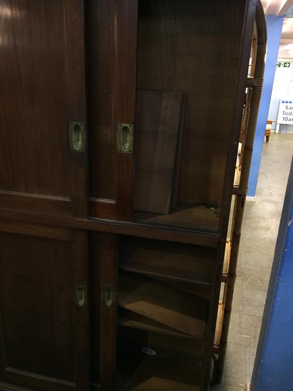 A mahogany school cabinet, with two pairs of sliding doors, 104cm wide, 191cm height and 36cm wide - Image 2 of 3