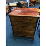 A mahogany chest of drawers, 64cm wide