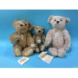 Three modern Steiff teddy bears