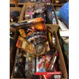 Two boxes of assorted toys