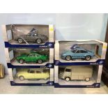 Five various boxed Solido vehicles